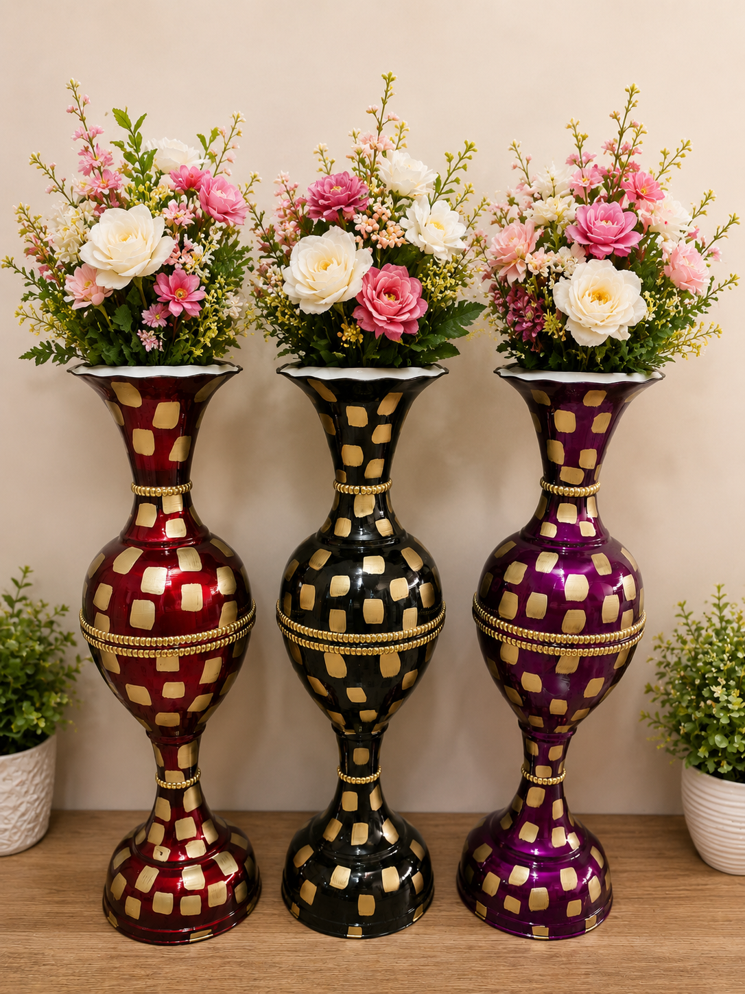 metal flower pot