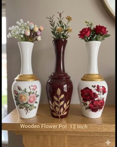 Premium Wooden Flower Pot for Elegant Home Decor