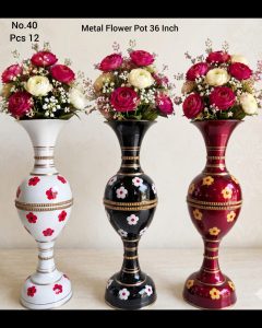 Metal Flower Pot 36 Inch