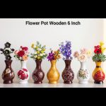Flower Pot Wooden 6 Inch